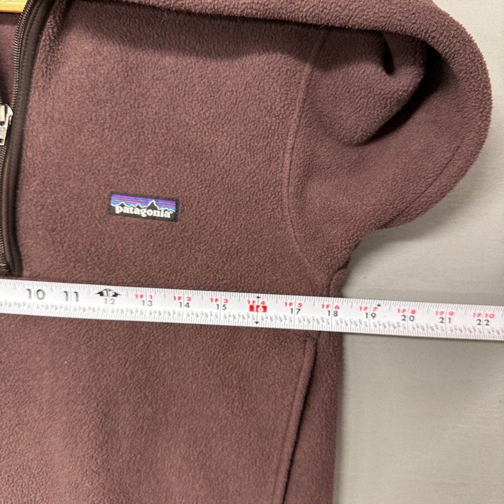 Vintage Patagonia Synchilla Fleece Pullover Half Zip Plum Purple Kids Medium - Picture 6 of 6